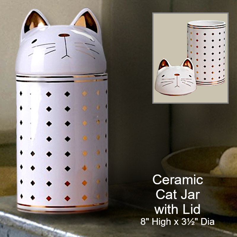 Cat Animal Shape Jar With Lid | Office Candy Dish