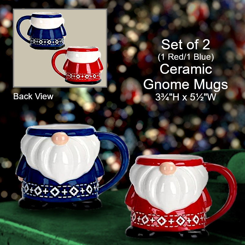 Holiday Gnome Mugs | Christmas Office Candy Dish