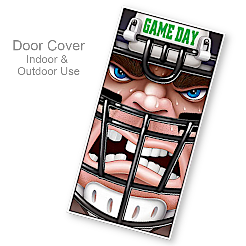 Funny Football Player Door Cover | Party Decorations