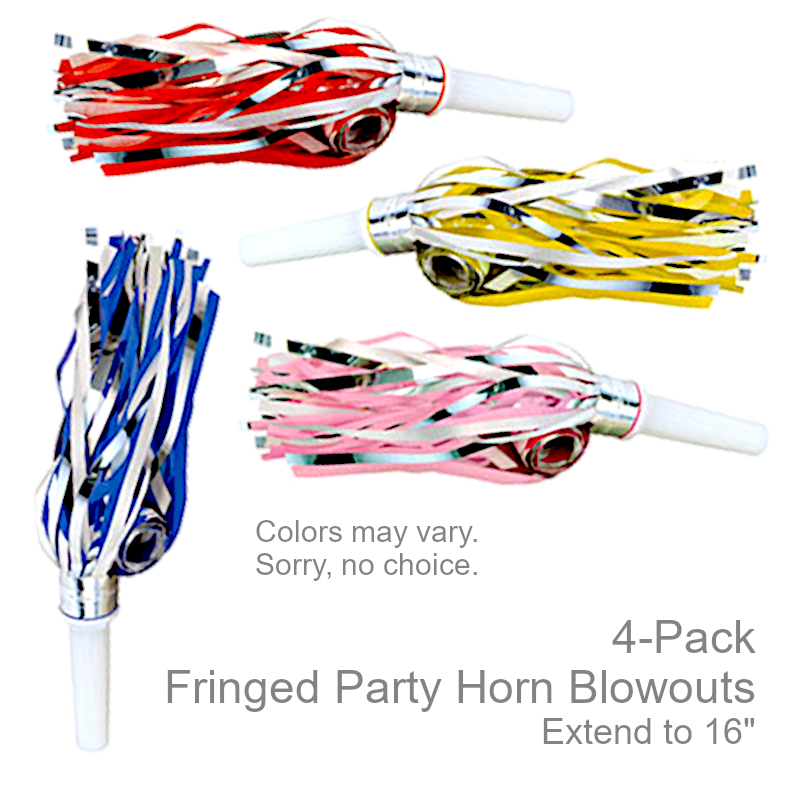 Party Horn Blowouts With Fringe | Party Favors