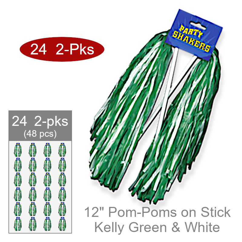 Wholesale Spirit Cheer Pom-Poms w/Stick | Bulk Party