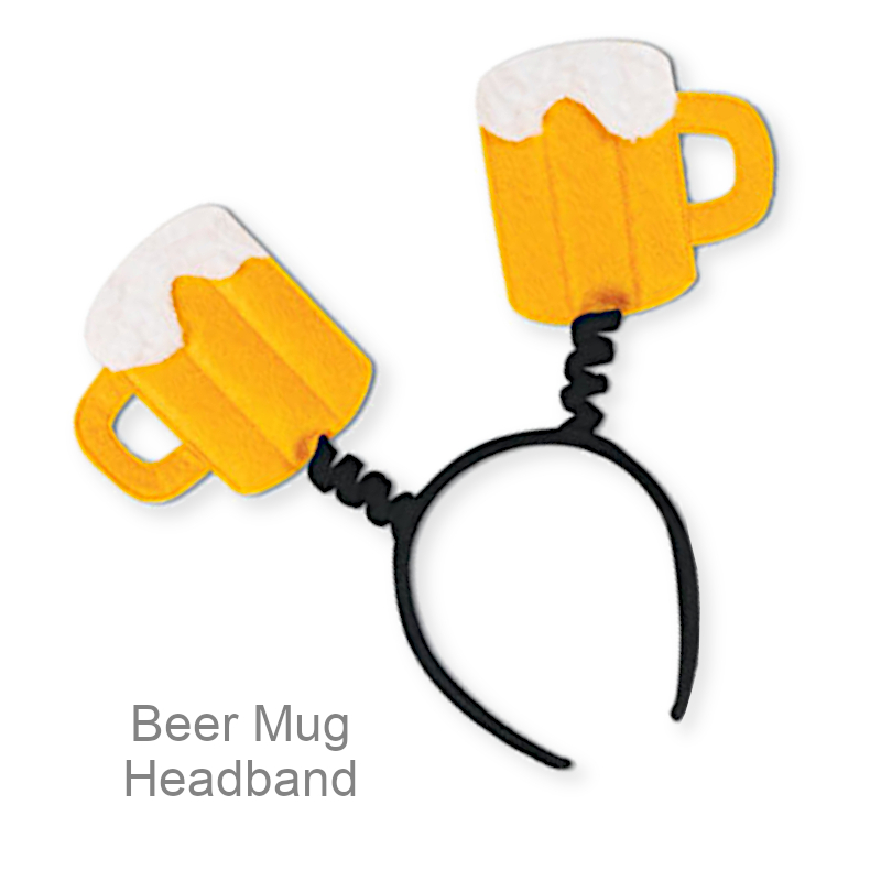 Funny Beer Mug Spring Antennas Headband | Party Favors