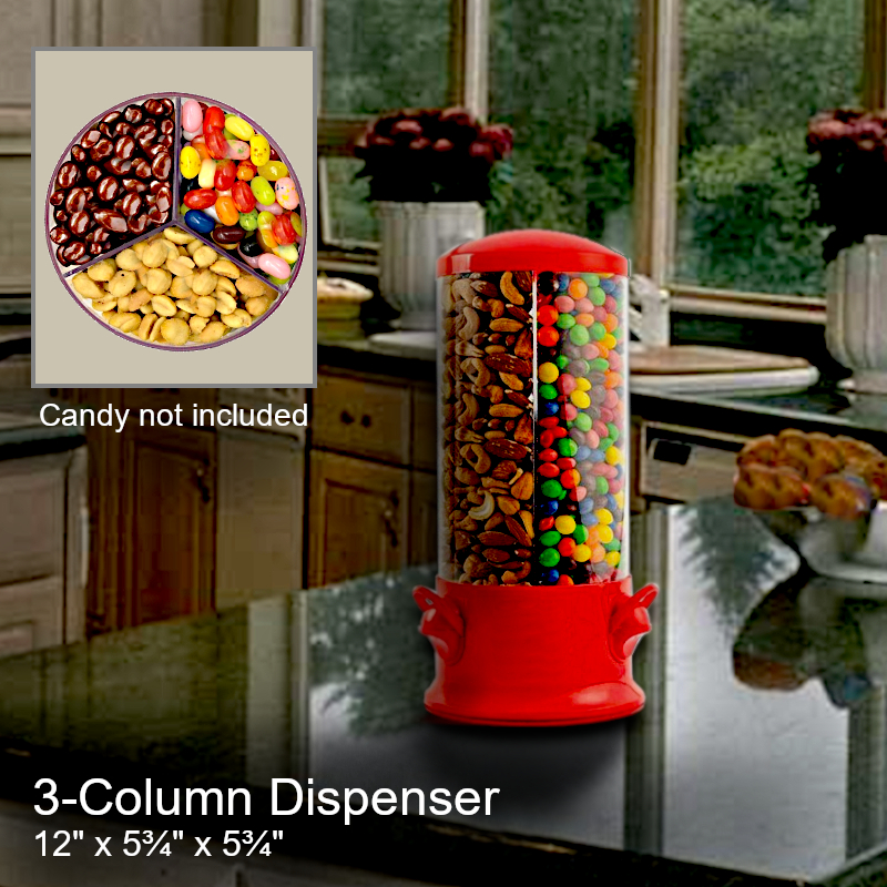 3-Compartment Snack Dispenser | Office Candy Dish