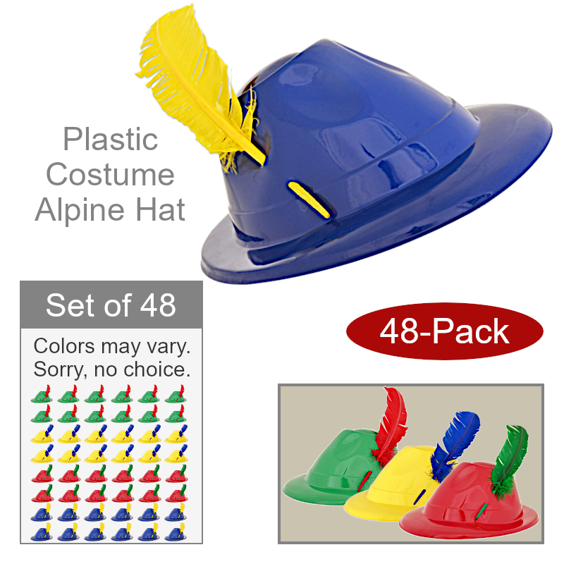 Wholesale Plastic German Alpine Feather Hat | Bulk