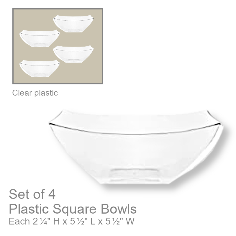 Plastic Disposable Square Bowls | Office Candy Bowl