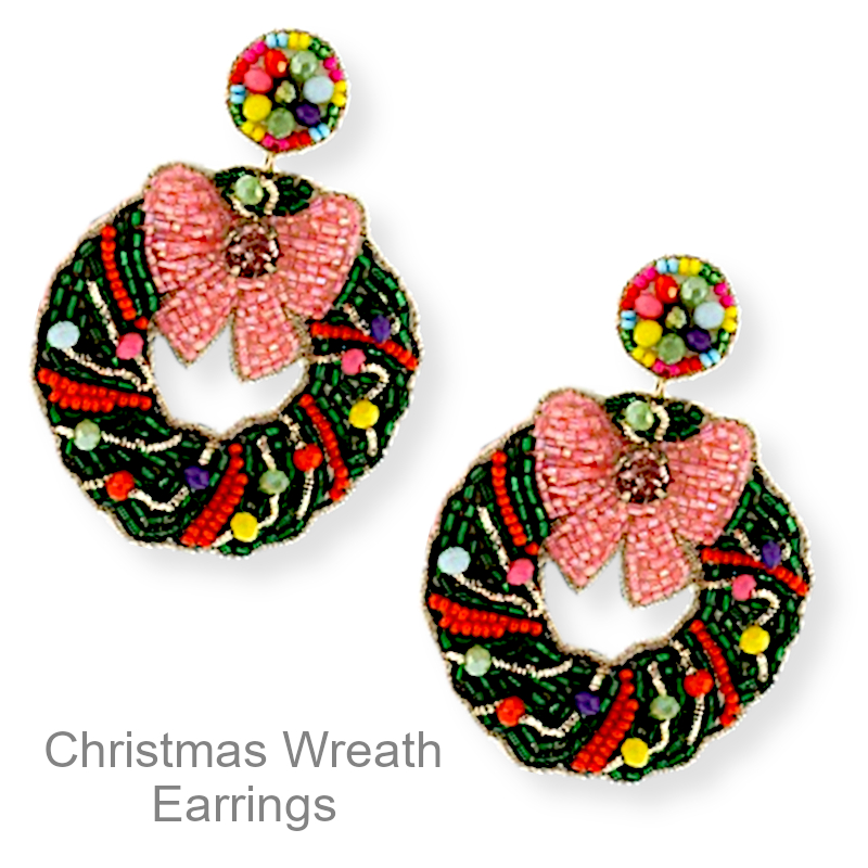 Christmas Wreath Earrings | Christmas