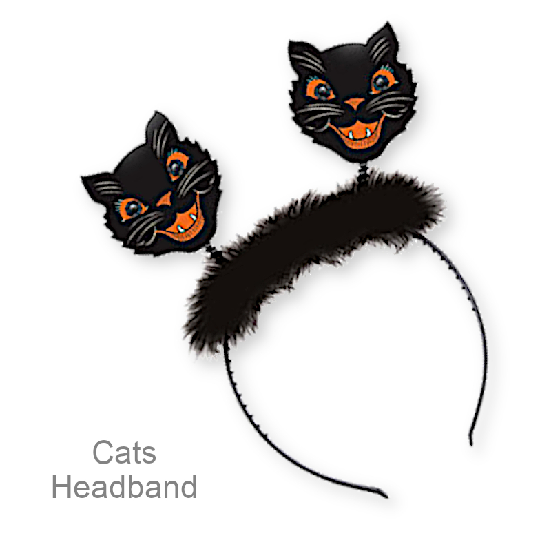 Halloween Cat Springy Antennas Headband | Party Favors