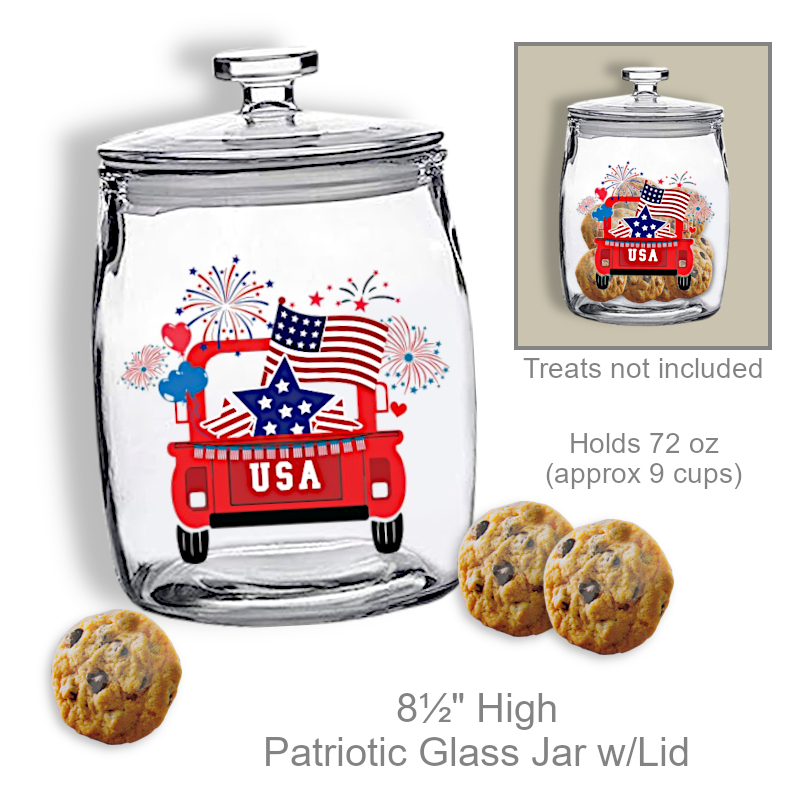 Shop Now Patriotic Truck Cookie Candy Jar | Office Candy Jar