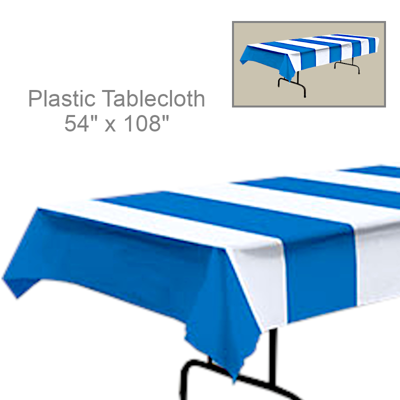 Wide Stripe Plastic Tablecloth | Party Decorations