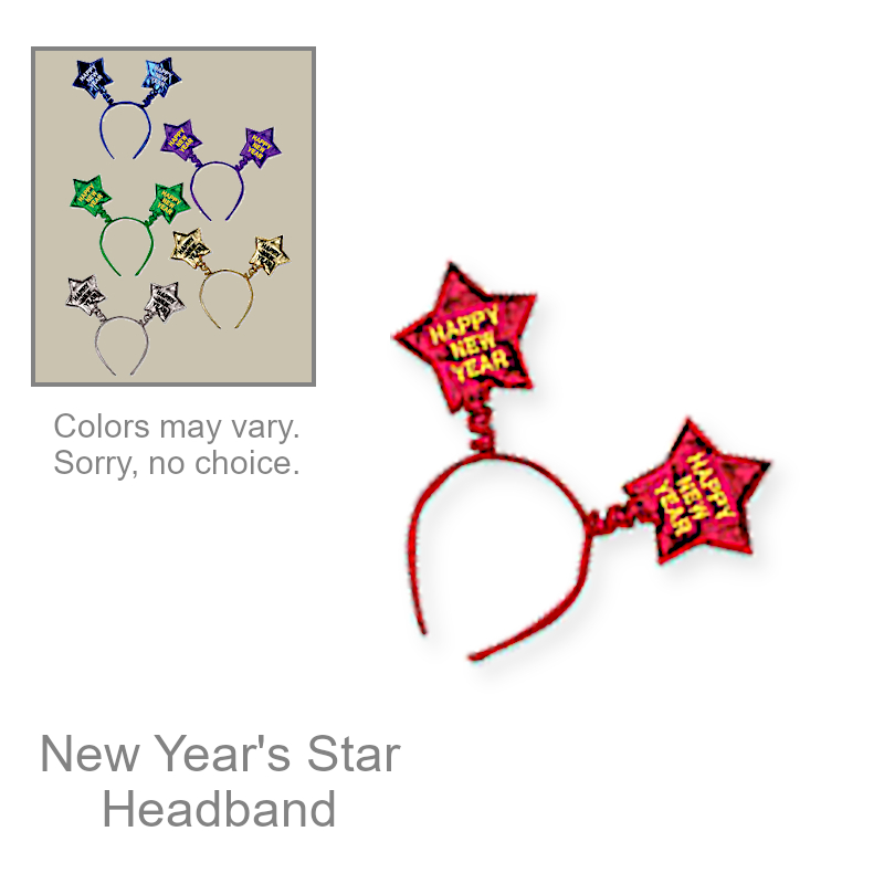 Happy New Year Star Antennas Headband | New Year's