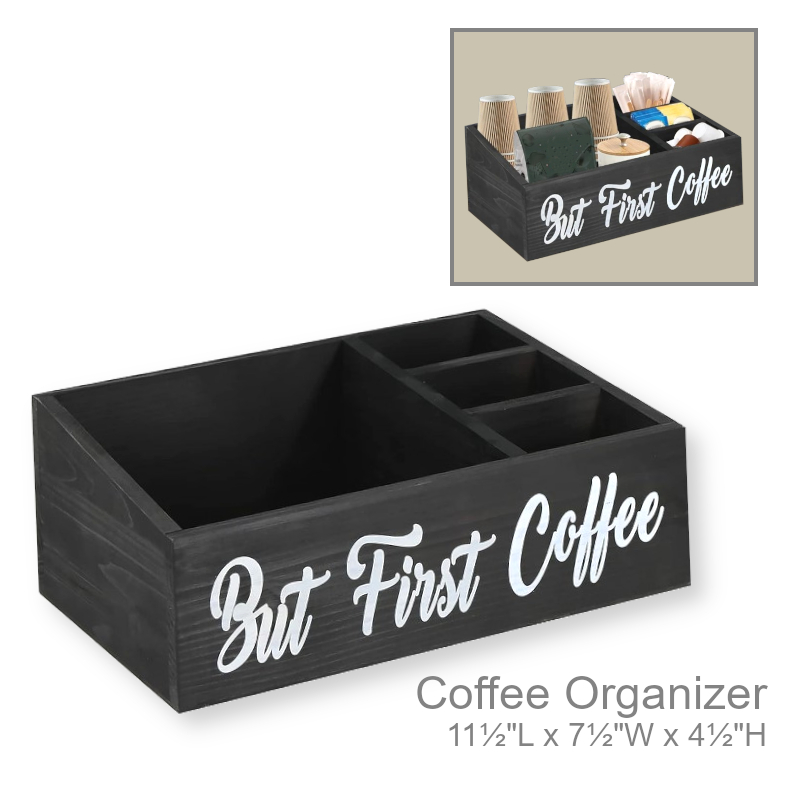 Rustic Coffee Bar Organizer | Organizers