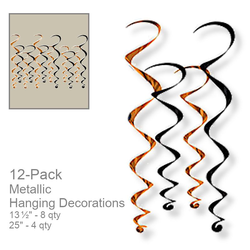 Twirl Metallic Hanging Decorations | Party Decorations
