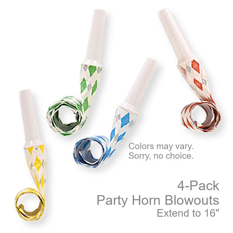 Diamond Pattern Party Horn Blowouts | Party Favors