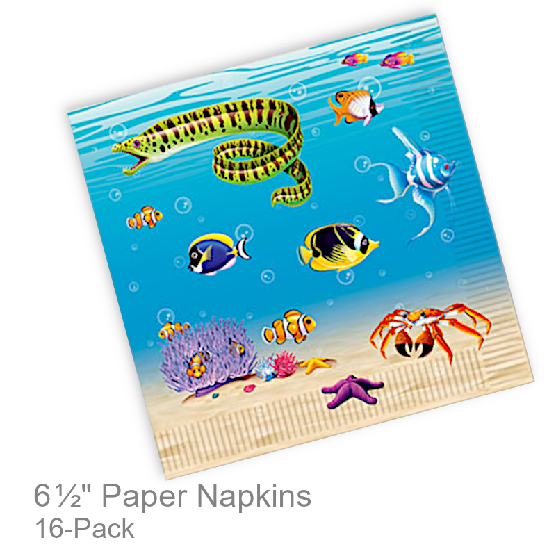Ocean Sea Life Paper Lunch Napkins | Party Napkins