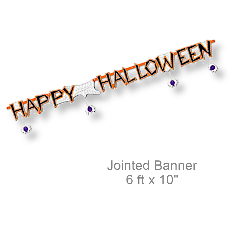 Jointed Halloween Spiders Banner | Party Decorations
