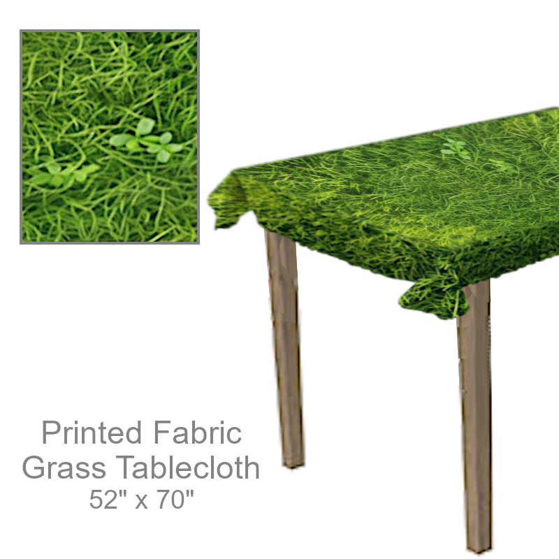 Printed Fake Grass Fabric Tablecloth | Party Supplies
