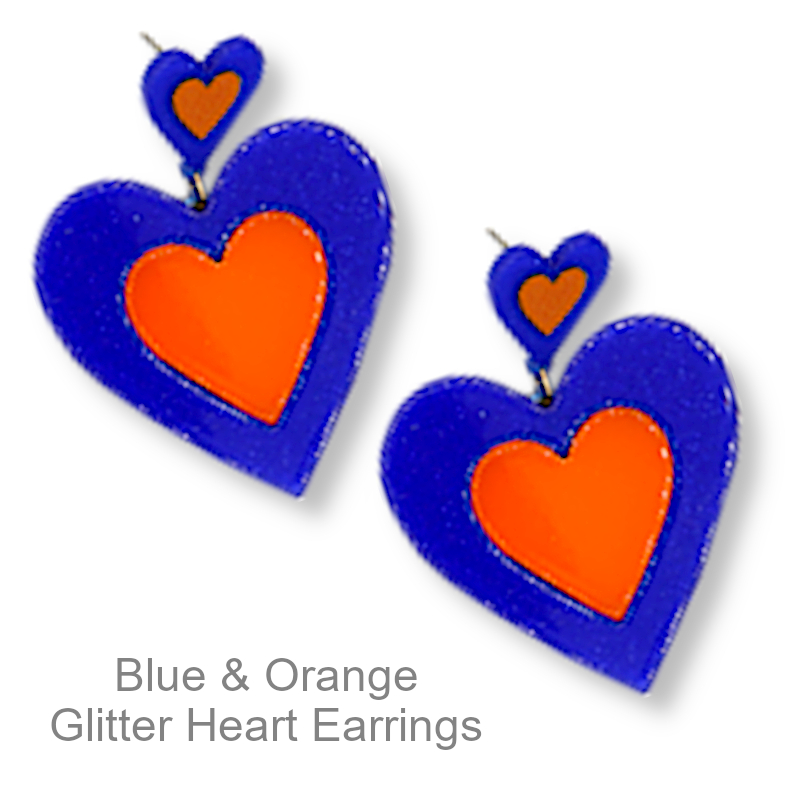 Heart Earrings | Team Spirit Jewelry