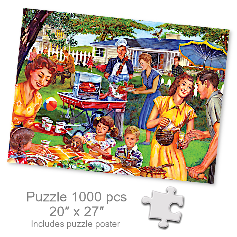 Nostalgic Backyard Barbecue Jigsaw Puzzle | Puzzles