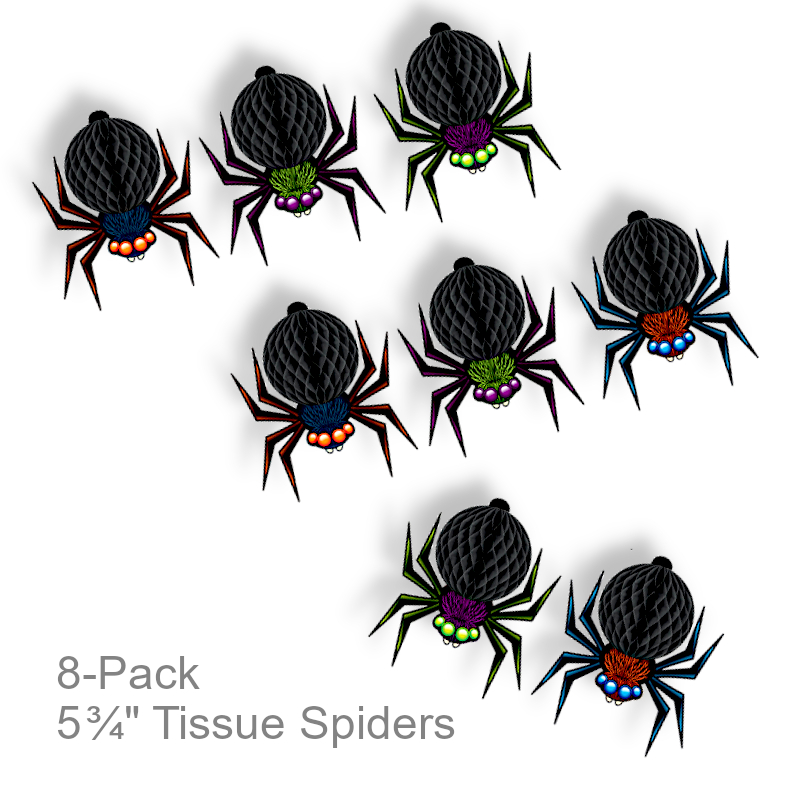 Halloween Tissue Spiders | Party Decorations