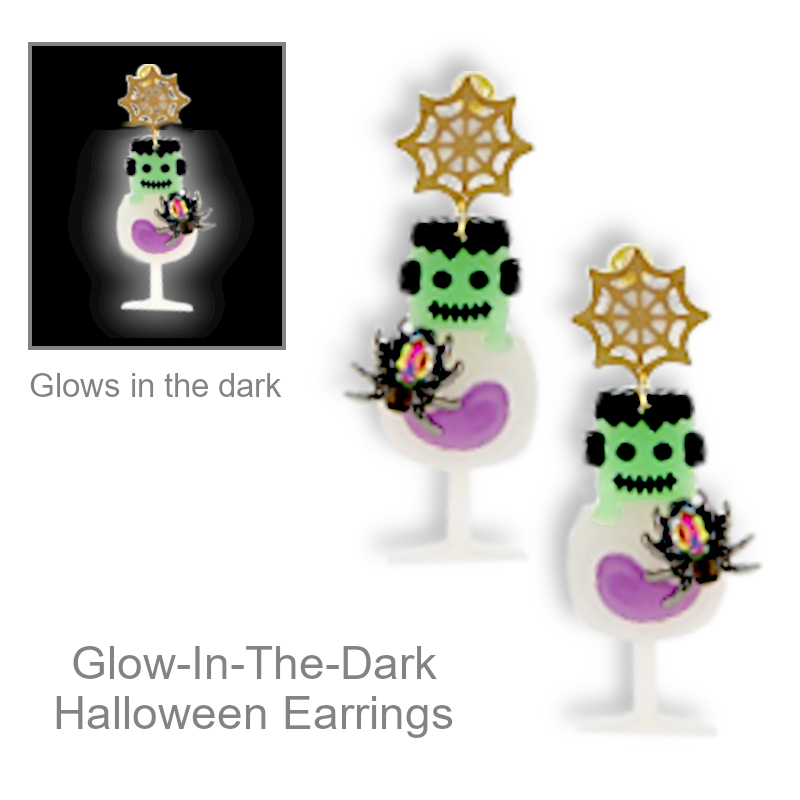 Glow In The Dark Halloween Earrings | Halloween