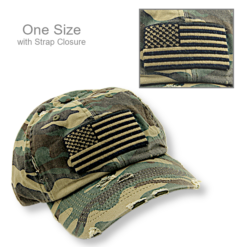 Camouflage American Flag Baseball Cap | Hats & Caps