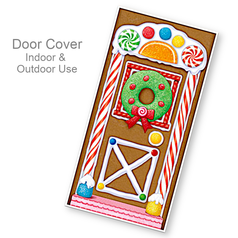 Gingerbread House Candy Door Cover | Party Decorations