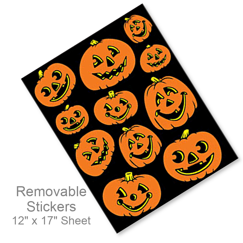 Pumpkin Window Removable Stickers | Party Decorations