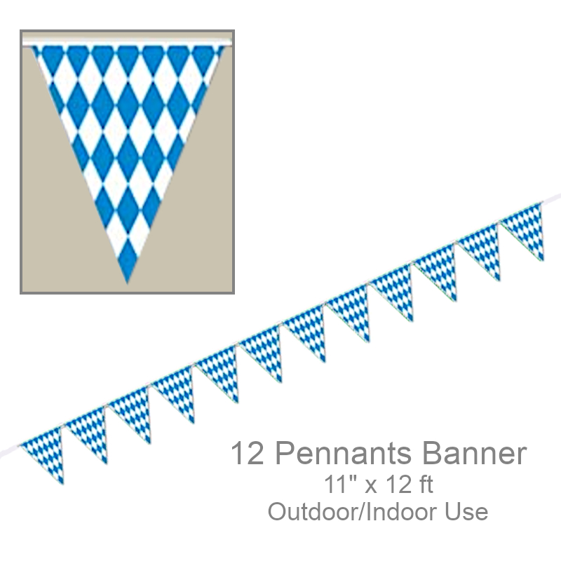 Outdoor 12 Pennants Oktoberfest Banner | Party Decor