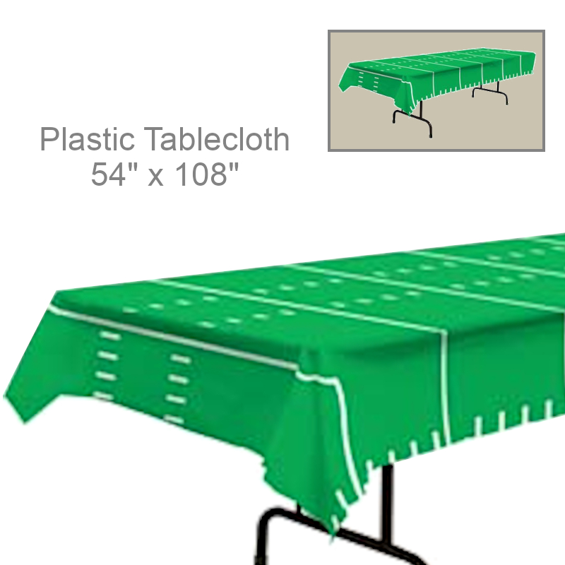 Football Field Plastic Tablecloth | Party Decorations