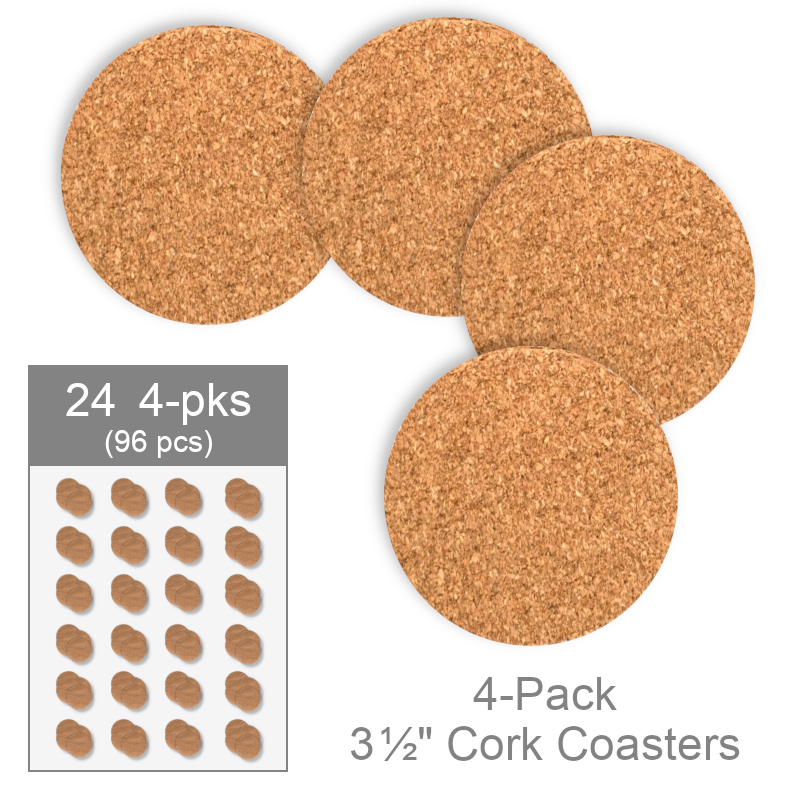 Wholesale Round Cork Drink Coasters | Party Supplies