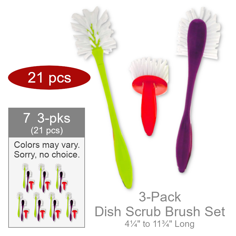 Wholesale Dish Scrub Brush Set | Bulk Dish Brushes