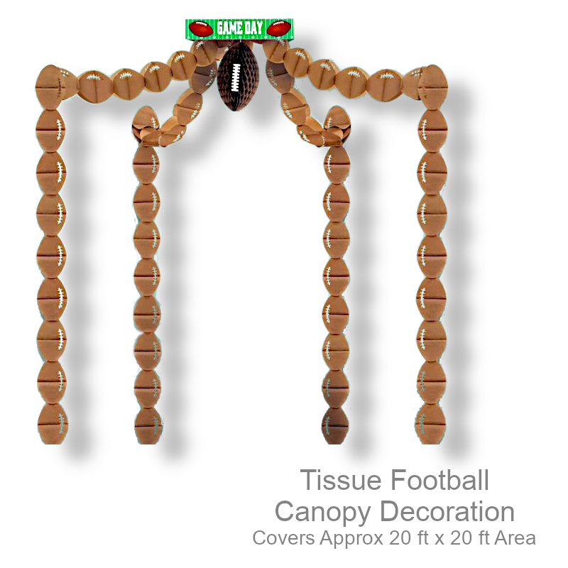 Football Tissue Canopy Decoration | Party Supplies