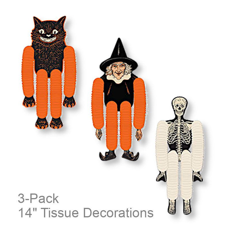 Nostalgic Witch/Cat/Skeleton Decor | Party Decorations