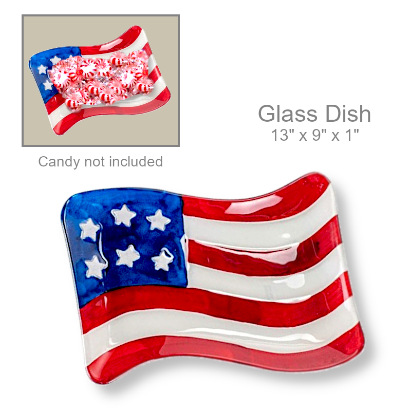 American Flag Glass Dish | 4th of July