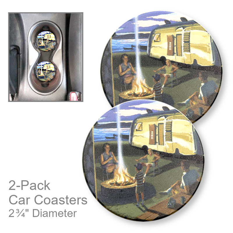 Camping Coasters for Car Cup Holders | Car Accessories