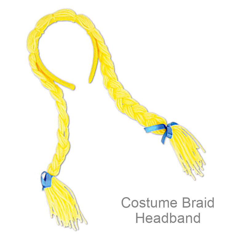 Costume Headband With Blonde Braids | Party Supplies