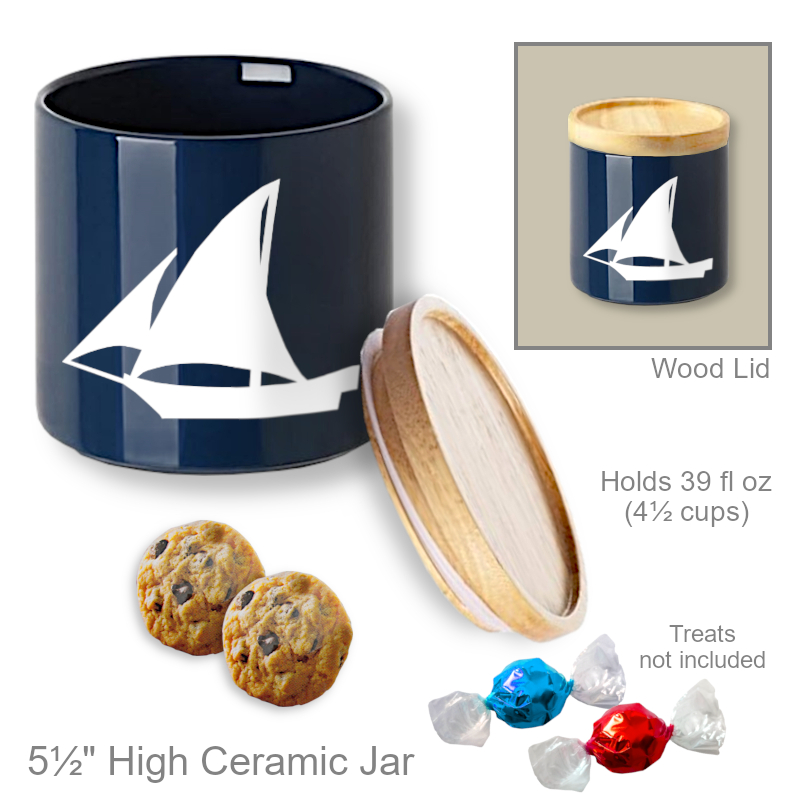 Sailboat Nautical Cookie Candy Jar | Office Candy Dish