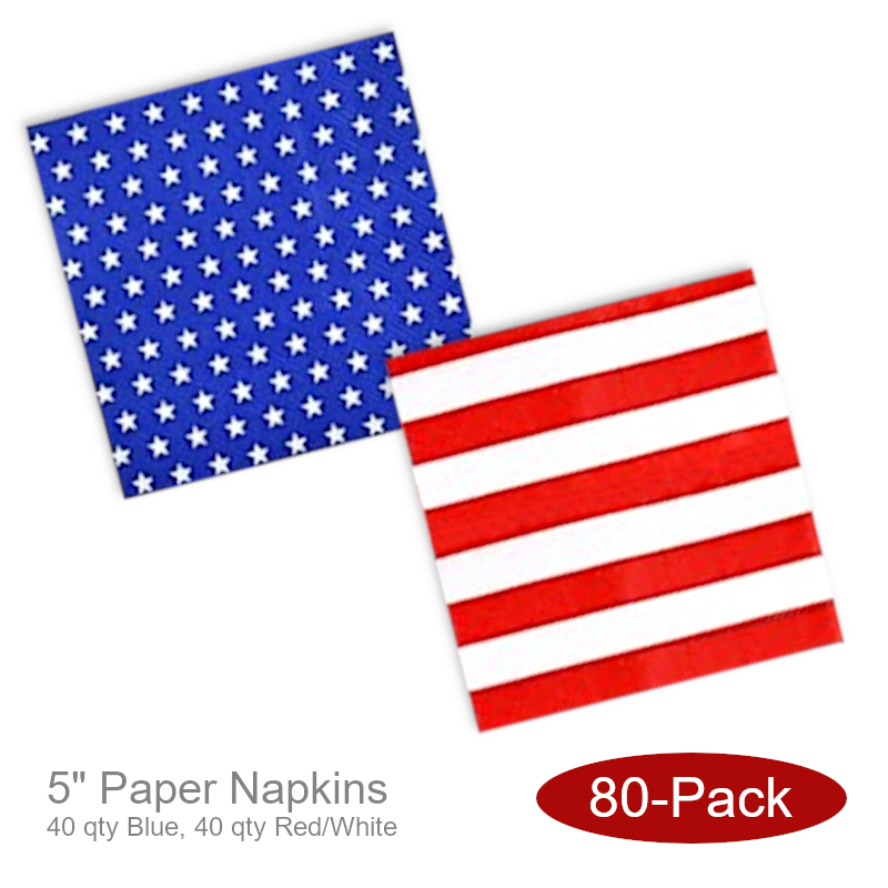 Stars & Stripes Paper Napkins Patriotic | 4th of July