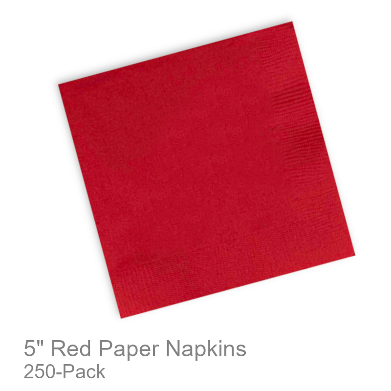 Red Paper Beverage Cocktail Napkins | Party & Office