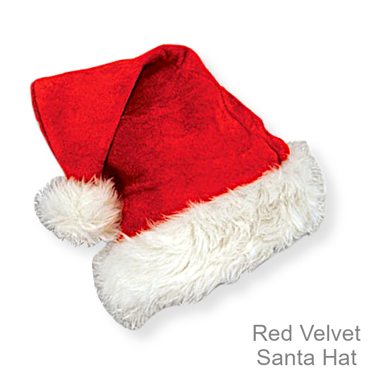 Red Velvet Santa Hat | Funny Party Hats