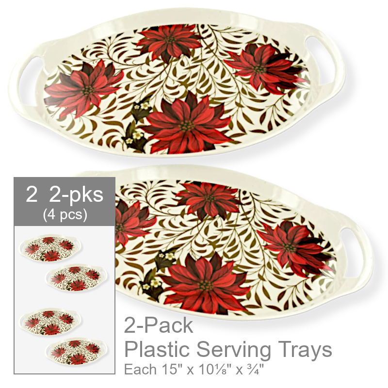 Wholesale Trays w/Handles | Christmas Serveware