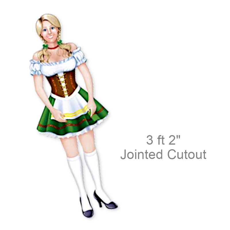 Oktoberfest German Beer Maid Cutout | Party Supplies