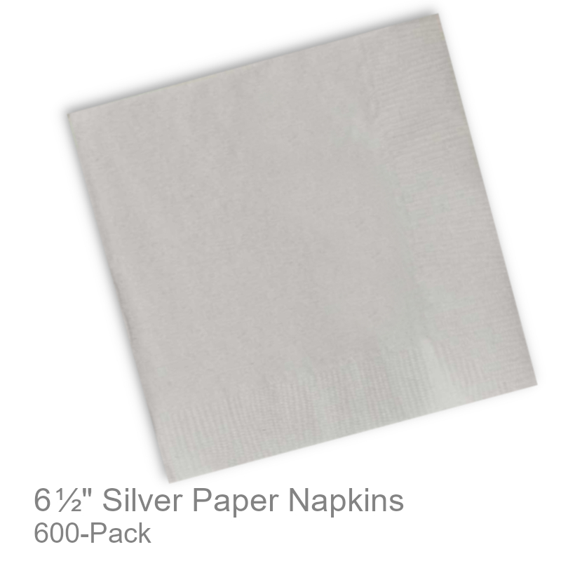 Bulk Silver Paper Lunch Napkins | Party & Office