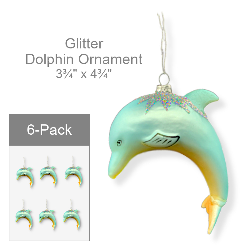 Wholesale Glitter Beach Ornament Dolphin | Party