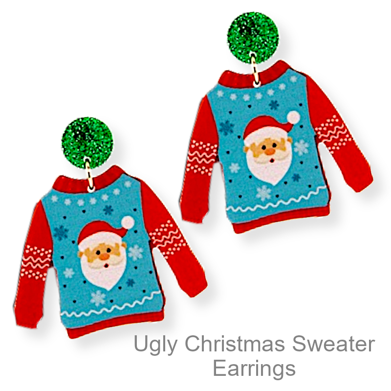 Ugly Christmas Sweater Earrings | Christmas