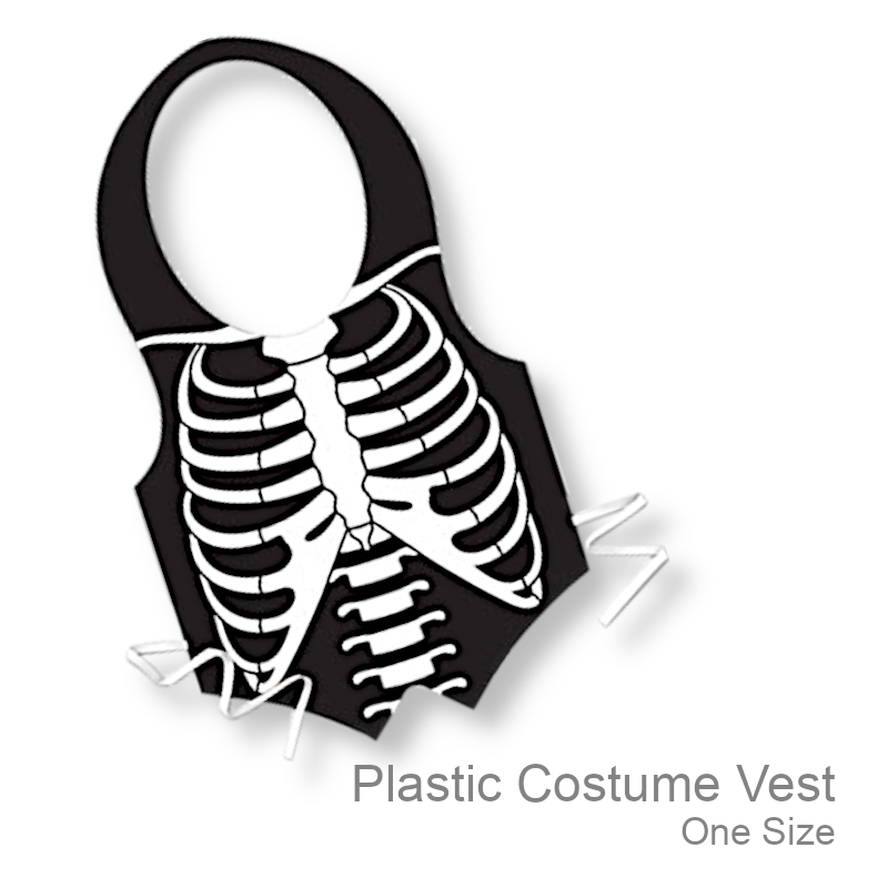 Rib Cage Costume Plastic Vest | Halloween Costume