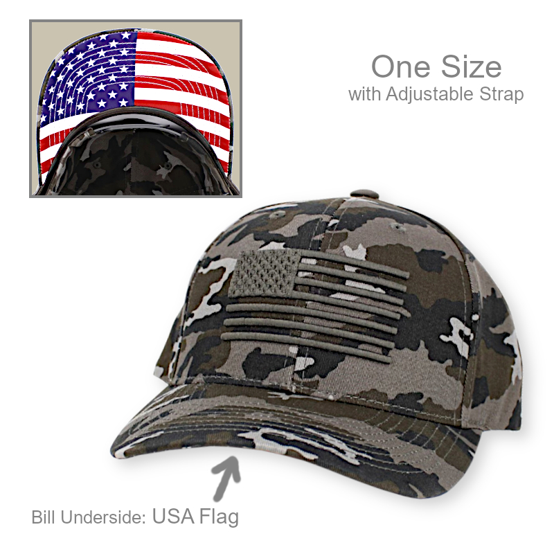 Patriotic Cap With American Flag Brim | Patriotic Caps