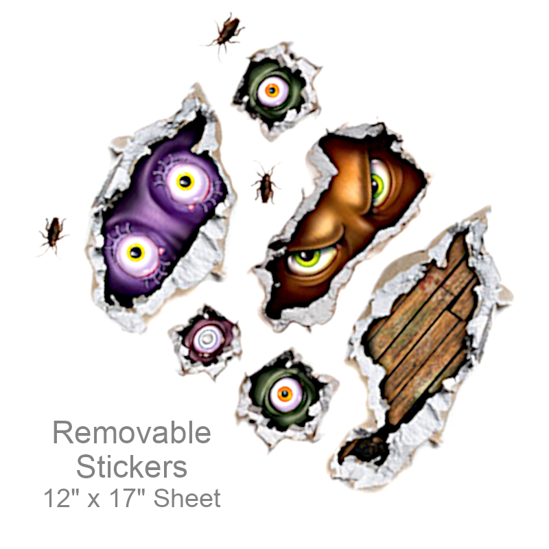 Spooky Eyes Removable Stickers | Party Decorations