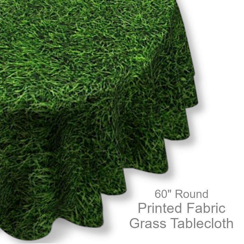 Round Printed Fake Grass Tablecloth | Party Supplies