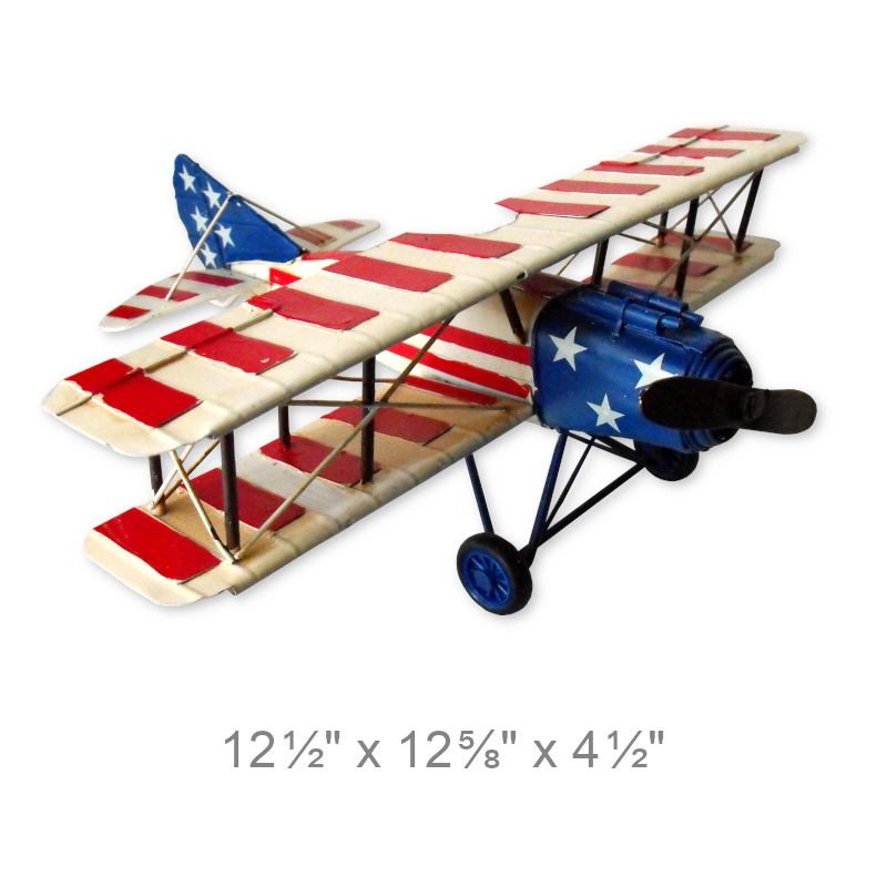 Americana Stars & Stripes Biplane Model | Aviation